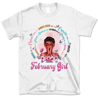 Christian God Says You Are Personalized February Birthday Gift For Her Custom Birthday Gift Black Queen Customized February Birthday T-Shirt Hoodie Dreameris