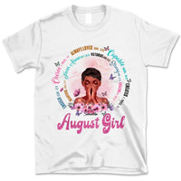 Christian God Says You Are Personalized August Birthday Gift For Her Custom Birthday Gift Black Queen Customized August Birthday T-Shirt Hoodie Dreameris