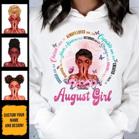 Christian God Says You Are Personalized August Birthday Gift For Her Custom Birthday Gift Black Queen Customized August Birthday T-Shirt Hoodie Dreameris