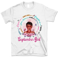 Christian God Says You Are Personalized September Birthday Gift For Her Custom Birthday Gift Black Queen Customized September Birthday T-Shirt Hoodie Dreameris