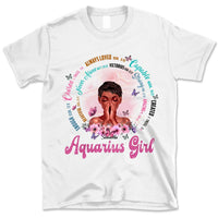 Aquarius Christian God Says You Are Personalized January Birthday Gift For Her Custom Birthday Gift Black Queen Customized February Birthday T-Shirt Hoodie Dreameris