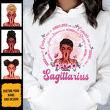 Sagittarius Christian God Says You Are Personalized November Birthday Gift For Her Custom Birthday Gift Black Queen Customized December Birthday T-Shirt Hoodie Pillow Dreameris