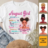 Christian God Says You Are Personalized August Birthday Gift For Her Custom Birthday Gift Black Queen Customized August Birthday T-Shirt Hoodie Dreameris