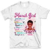 Christian God Says You Are Personalized March Birthday Gift For Her Custom Birthday Gift Black Queen Customized March Birthday T-Shirt Hoodie Dreameris