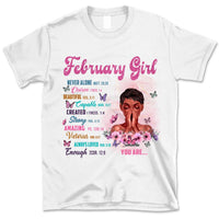 Christian God Says You Are Personalized February Birthday Gift For Her Custom Birthday Gift Black Queen Customized February Birthday T-Shirt Hoodie Dreameris