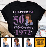 (Custom Age & Year) Fabulous Turning 50 Birthday Gift 50th Birthday Gifts Custom 1973 Personalized 50th Birthday Shirts For Her Hoodie Dreameris