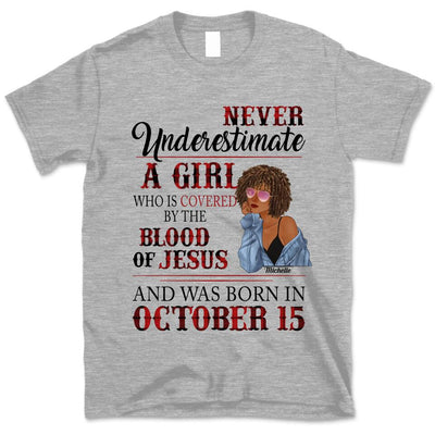 Christian Covered By The Blood Of Jesus Personalized May Birthday Gift For Her Custom Birthday Gift Customized May Girl Birthday Shirt Dreameris