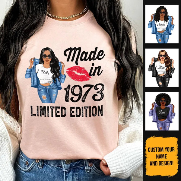 (Custom Age & Year) Turning 50 Birthday Gift 50th Birthday Gifts Custom 1973 Personalized 50th Birthday Shirts For Her Hoodie Dreameris