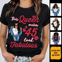 (Custom Age & Year) This Queen Makes 45 Fabulous Turning 45 Birthday Gift 45th Birthday Gifts Custom 1978 Personalized 45th Birthday Shirts For Her Hoodie Dreameris