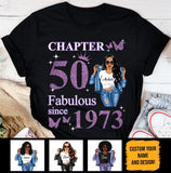 (Custom Age & Year) Chapter 50 Turning 50 Birthday Gift 50th Birthday Gifts Custom 1973 Personalized 50th Birthday Shirts For Her Hoodie Dreameris