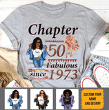 (Custom Age & Year) Turning 50 Birthday Gift 50th Birthday Gifts Custom 1973 Personalized 50th Birthday Shirts For Her Hoodie Dreameris