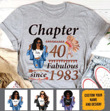 (Custom Age & Year) Turning 40 Birthday Gift 40th Birthday Gifts Custom 1983 Personalized 40th Birthday Shirts For Her Hoodie Dreameris