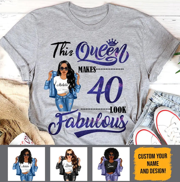 (Custom Age & Year) Turning 40 Birthday Gift 40th Birthday Gifts Custom 1983 Personalized 40th Birthday Shirts For Her Hoodie Dreameris