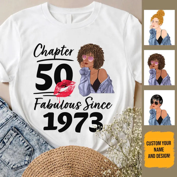 (Custom Age & Year) Turning 50 Birthday Gift 50th Birthday Gifts Custom 1973 Personalized 50th Birthday Shirts For Her Hoodie Dreameris