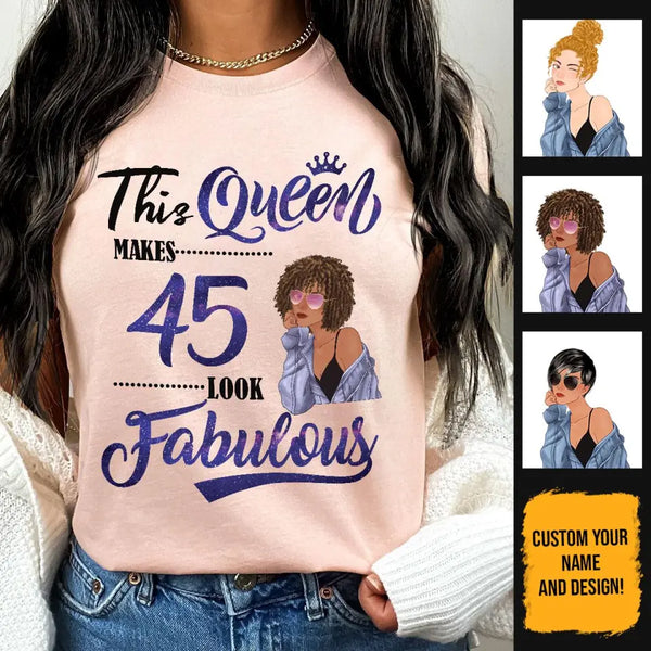 (Custom Age & Year) Turning 45 Birthday Gift 45th Birthday Gifts Custom 1978 Personalized 45th Birthday Shirts For Her Hoodie Dreameris