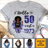 (Custom Age & Year) Turning 50 Birthday Gift 50th Birthday Gifts Custom 1973 Personalized 50th Birthday Shirts For Her Hoodie Dreameris