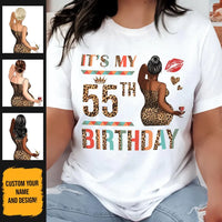 (Custom Age & Year) Turning 55 Birthday Gift 55th Birthday Gifts Custom 1968 Personalized 55th Birthday Shirts For Her Hoodie Dreameris