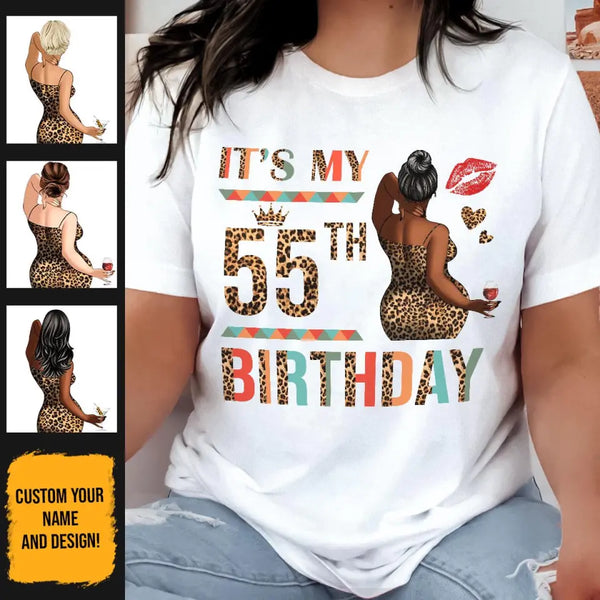 (Custom Age & Year) Turning 55 Birthday Gift 55th Birthday Gifts Custom 1968 Personalized 55th Birthday Shirts For Her Hoodie Dreameris