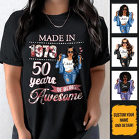 (Custom Age & Year) Chapter 50 Turning 50 Birthday Gift 50th Birthday Gifts Custom 1973 Personalized 50th Birthday Shirts For Her Hoodie Dreameris