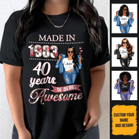 (Custom Age & Year) Chapter 40 Turning 40 Birthday Gift 40th Birthday Gifts Custom 1983 Personalized 40th Birthday Shirts For Her Hoodie Dreameris