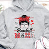 Baseball Mama Gift For Mom Sport Mom Custom Kid's Name Personalized Mother's Day Shirt Long Sleeve Hoodie