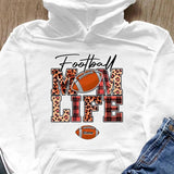 Football Mama Gift For Mom Sport Mom Custom Kid's Name Personalized Mother's Day Shirt Long Sleeve Hoodie