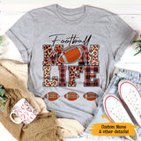 Football Mama Gift For Mom Sport Mom Custom Kid's Name Personalized Mother's Day Shirt Long Sleeve Hoodie