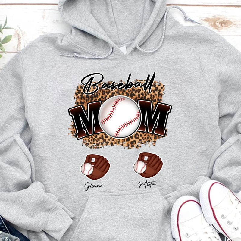 Personalized Name & Number Baseball Mom Shirt