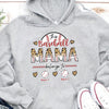 Baseball Mama Leopard Gift For Mom Sport Mom Custom Kid's Name Personalized Mother's Day Shirt Long Sleeve Hoodie