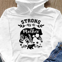 Mama Bear Gift For Mom Custom Kid's Name Personalized Mother's Day Shirt Long Sleeve Hoodie