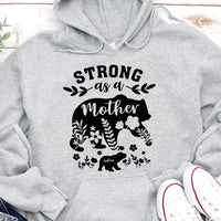 Mama Bear Gift For Mom Custom Kid's Name Personalized Mother's Day Shirt Long Sleeve Hoodie