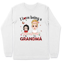 (Up to 12 Kids) Dolls Chibi Gift For Mom Grandma Nana Gigi Custom Name Personalized Mother's Day Shirt Long Sleeve Hoodie