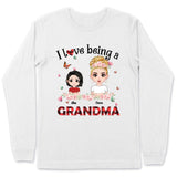 (Up to 12 Kids) Dolls Chibi Gift For Mom Grandma Nana Gigi Custom Name Personalized Mother's Day Shirt Long Sleeve Hoodie