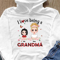 (Up to 12 Kids) Dolls Chibi Gift For Mom Grandma Nana Gigi Custom Name Personalized Mother's Day Shirt Long Sleeve Hoodie