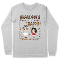 (Up to 9 Kids) Dolls Chibi Bee Happy Gift For Mom Grandma Nana Gigi Custom Title & Name Personalized Mother's Day Shirt Long Sleeve Hoodie