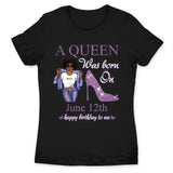 (Custom Birth Date) January Girl Personalized January Birthday Gift For Her Black Queen Custom Birthday Shirt January Girl Hoodie Dreameris