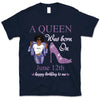 (Custom Birth Date) February Girl Personalized February Birthday Gift For Her Black Queen Custom Birthday Shirt February Girl Hoodie Dreameris