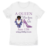 (Custom Birth Date) May Girl Personalized May Birthday Gift For Her Black Queen Custom Birthday Shirt May Girl Hoodie Dreameris