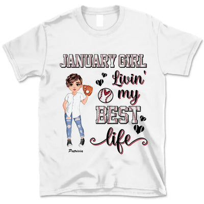 Personalized Custom January Birthday Shirt Baseball Mom Baseball Lovers Gift Sport Mom January Shirts For Women