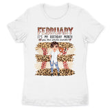 Personalized Custom February Birthday Shirt Baseball Mom Baseball Lovers Gift Sport Mom February Shirts For Women