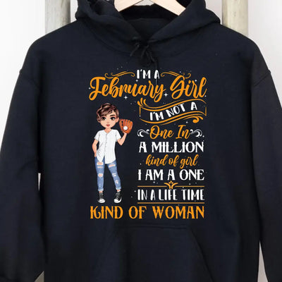 Personalized Custom February Birthday Shirt Baseball Mom Baseball Lovers Gift Sport Mom February Shirts For Women