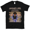 January Girl Blunt Because God Rolled Me Christian Personalized January Birthday Gift For Her Black Queen Custom January Birthday Shirt
