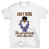 July Girl Mad Hustle Dope Soul Personalized July Birthday Gift For Her Black Queen Custom July Birthday Shirt