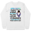April Girl Facts Personalized April Birthday Gift For Her Black Queen Custom April Birthday Shirt