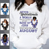 August Girl A Woman Covered In Blood Of Jesus Personalized August Birthday Gift For Her Black Queen Custom August Birthday Shirt