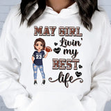 Personalized Custom May Birthday Shirt American Football Mom American Football Lovers Gift Sport Mom May Shirts For Women