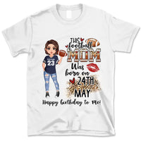 Personalized Custom May Birthday Shirt American Football Mom American Football Lovers Gift Sport Mom May Shirts For Women