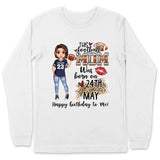 Personalized Custom May Birthday Shirt American Football Mom American Football Lovers Gift Sport Mom May Shirts For Women