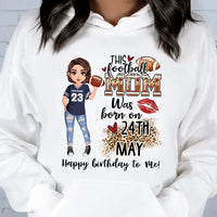 Personalized Custom May Birthday Shirt American Football Mom American Football Lovers Gift Sport Mom May Shirts For Women