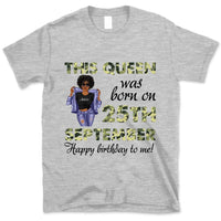 October Girl Custom Date Personalized October Birthday Gift For Her Black Queen Custom October Birthday Shirt Hoodie